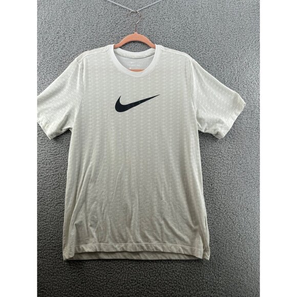 Nike Mens Dri-Fit Tee Lightweight Athletic Shirt With Subtle Pattern Size Large - Picture 1 of 6